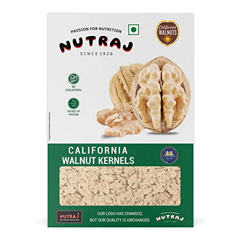 Nutraj 100% Natural Dried Premium California Walnut Kernels, 250G | Pure Without Shell Walnut Kernels | Akhrot Giri Dry Fruit| Perfect For Snacking | Brain Food | Raw Akhroth Giri|